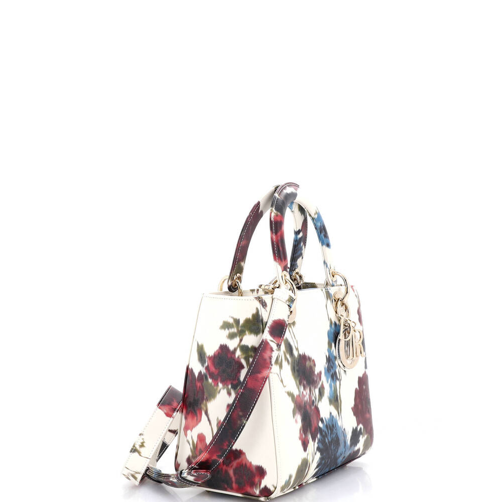 Christian Dior Medium Lady Dior Bag Floral Printed Lambskin - Picture 2 of 5